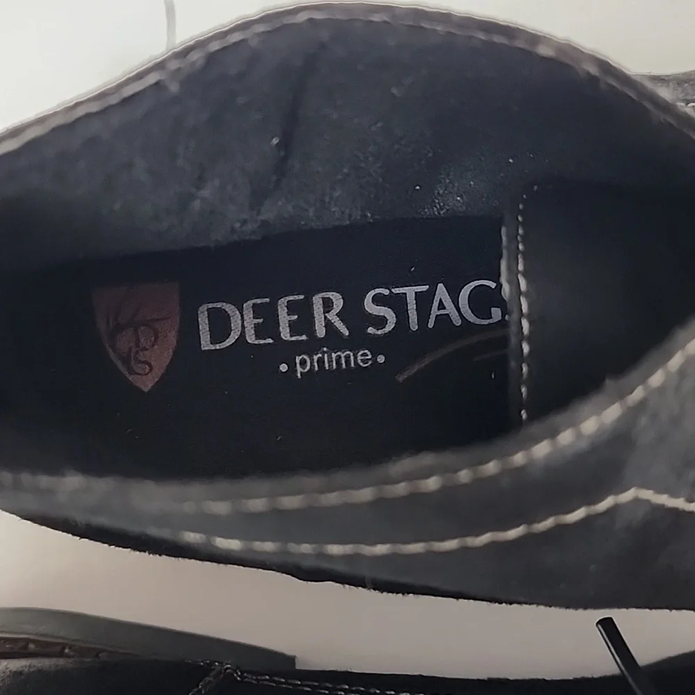 Deer Stages Men's Black Chukka Textured Ankle Boots Lace-Up Shoes, sz 13